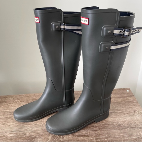 Hunter Original Refined Matte Rain Boot Size 9M Dark Slate Gray - Picture 6 of 11